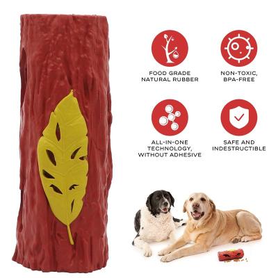 China Hot Sale Stump Type Sustainable Toy Chew Dog Toys For Unique Design Pet Cavity Rubber Teether for sale