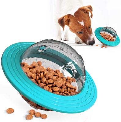 China Sustainable Dog Toys Ball Food Dispenser IQ Puzzle Pet Bite-Resistant Interactive Treat Feeder Training Treat Ball Dog Dispensing Toy for sale