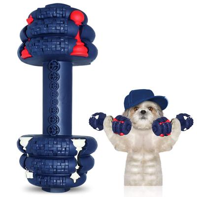 China Viable Chew Dog Pet Dog Bite Resistant Round Dumbbell Eco Friendly Interactive Toy for sale