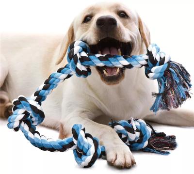 China Viable Wholesale Dog Playing Toys Heavy Duty Cotton Rope Dog Chew Rope Toys For Large Aggressive Chewers for sale