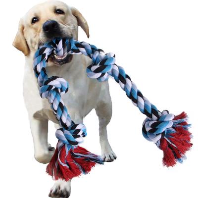 China Durable Eco-Friendly Wholesale Viable Cotton Knot Chew Dog Bite Rope Flexible Bite-Resistant Toy for sale