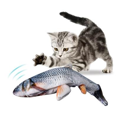 China Quality Viable Plush Emulational Catnip Fish Pet Cats Soft Realistic Stuffed Electric Toys Scratcher for sale