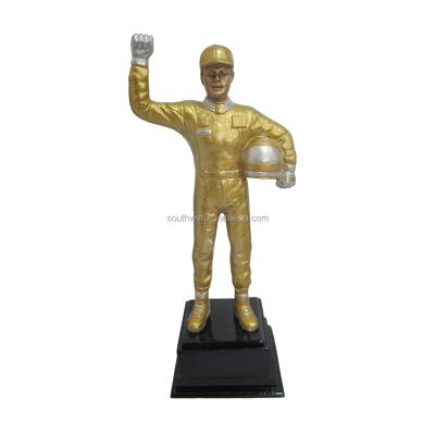 China Wholesale Custom High Quality Racing Car Driver Resin Trophy Sculpture from Europe for sale