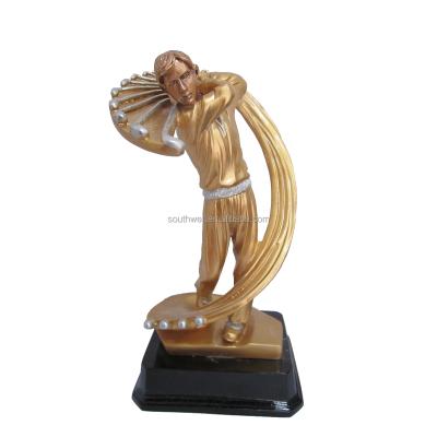 China Wholesale custom handmade resin golf trophy figurines from Europe for sale