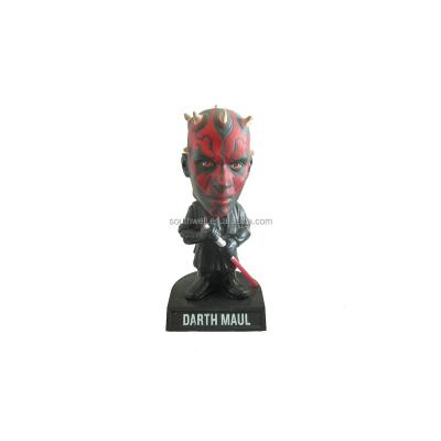 China Wholesale Custom High Quality Europe Resin Horror Devil Face Bobblehead Figurines For Halloween Decor for sale