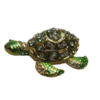 China Wholesale Custom High Quality Turtle Jewelry Box Metal Jewelry Trinket Box Small for sale