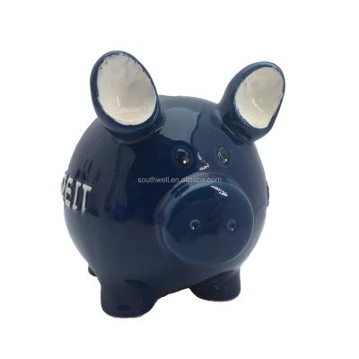 China Wholesale Custom High Quality Polyresin Various Color Mini Piggy Resin Money Bank Box for sale