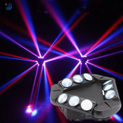 China Hotel SanYi OEM LED Spider 9 Eye Beam Disco DJ 10W RGBW Moving Head DMX Bar Light for sale