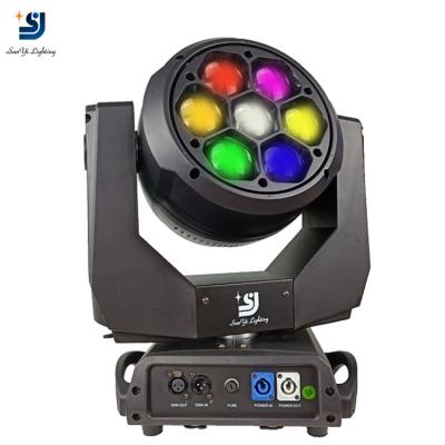 China Theme Park Bee Eye Led Head Light 7*40w Buzz Wash Moving Head For Christmas Party Night Club for sale