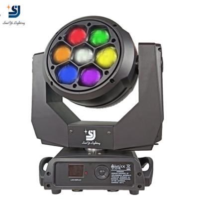 China Theme Park Color Beam Motorized Zoom 7x 40W RGBW Sharpy Beam Bee Eye Led Moving Head Light for sale