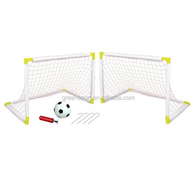 China Plastic Plastic Soccer Goal Portable Soccer Goal Fixed Mini Twin Soccer Goal For Outdoor Training for sale