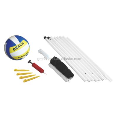 China Hot Selling Durable METAL Volleyball Post With Volleyball Ball And Volleyball Net For Outdoor Training for sale