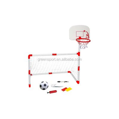 China Funny Plastic Soccer Goal Set Plastic Soccer Goals PVC Soccer Balls 2 In 1 Soccer Goal for sale