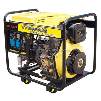 China TIAN POWER OEM 5KW Portable Diesel Generator TP6500DGE for sale