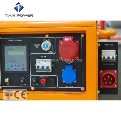 China Generate Electricity OEM Plant 6KW 380V Silent Diesel Generator Control Panel With ATS for sale