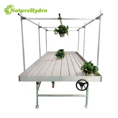 China 4x10ft Greenhouse Rolling Bench Commercial Seedling Propagation And Growing Grow Table for sale