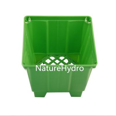 China Modern Plastic Green Pots Hydroponic Square Buckets Drip Irrigation Caps for sale