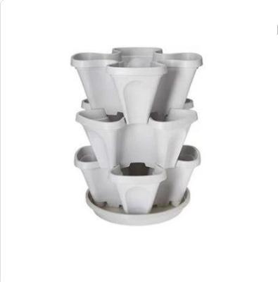 China PP& UV Vertical Hanging Stacked Plastic Planter Flower Pots For Sale for sale