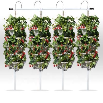 China PP& UV Hydroponics Stacking Pots Lettuce Planters For Greenhouse for sale