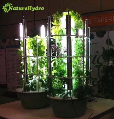 China PP& Aeroponic Tower Hydroponic UV LED Vertical Garden Grow System for sale