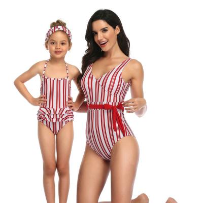 China Anti-UV Mommy and Me Swimsuit Mother and Daughter Swimwear Bikini Family Clothing Matching Outfits Watch Mom Bikini Maker for sale