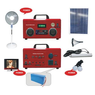 China Solar Panel 100w Inverter 300w Lithium Battery Power Off Home Portable Solar Grid Lighting System for sale