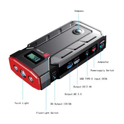 China Portable Travel 20000mAh New Design Battery Car Jump Starter Power Bank for sale