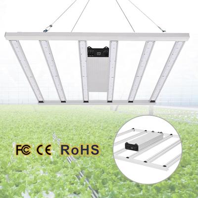 China Seed Starting UKETA Aluminum Folding Bar For Growing Light 640W LED Hydroponic Light Dimmable Horticulture Led Grow Light for sale