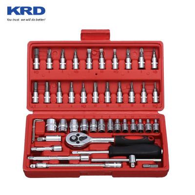 China Professional Auto Repair 46 Pcs China Mechanic Tool Kit Socket Wrench Tool Kit for sale