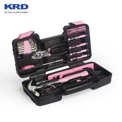 China 39 Pcs Screwdriver Hammer Easy Carry Hardware Tools Hardware Set Household Rose Tool Hardware Set For Home for sale