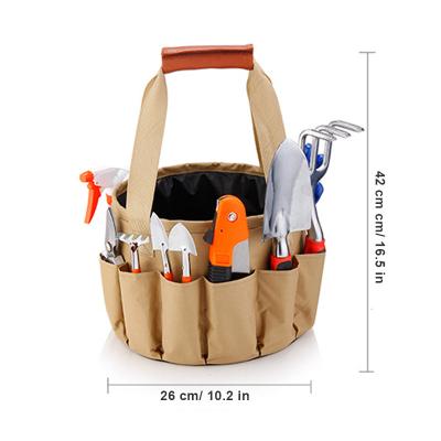 China Wholesale Portable LOGO Aluminum Alloy Garden Canvas Tool Bag Garden Tool Bag Custom Canvas Bag Set Garden Tools Bag for sale