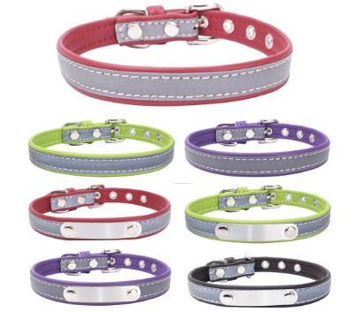 China Reflective Rope Light Leather Dog Training Leash Pet Collar Iron Stainless Steel Pet Chain for sale