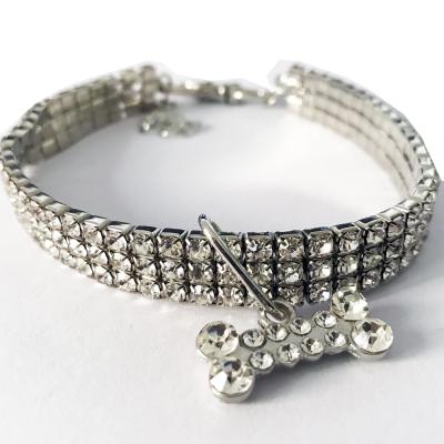 China Luxury Viable Rhinestone Diamond Pet Collar Dog Jewelry Cat Collar Pet Accessories for sale