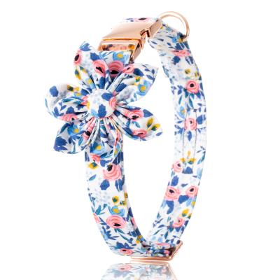 China 2021 new style personalized colorful printed floral pet collar cat dog collar with sunflower for sale