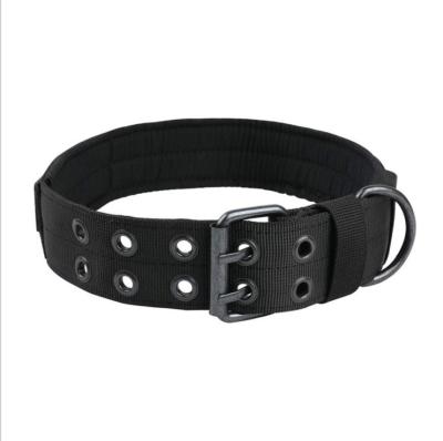 China Viable Large Dog Tactical Collar Nylon Training Dogs Neck Durable Military Collar for sale