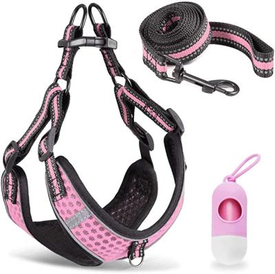 China Small Reflective Adjustable Dog Harness No Pull Reflective Pet Harness Dog Vest for sale