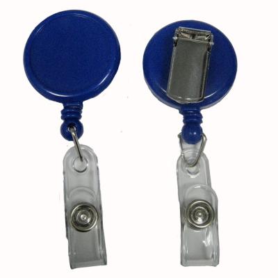 China ABS PR-03RC-2 Spun Clip In Blue Badge Reel For ID Card Retractable Badge Reel for sale