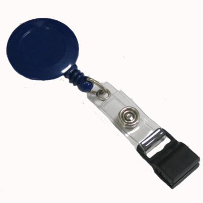 China Card Holder Clip RP-03GR Retractable Badge Holder Badge Reel With Plastic Badge Holder Clip for sale