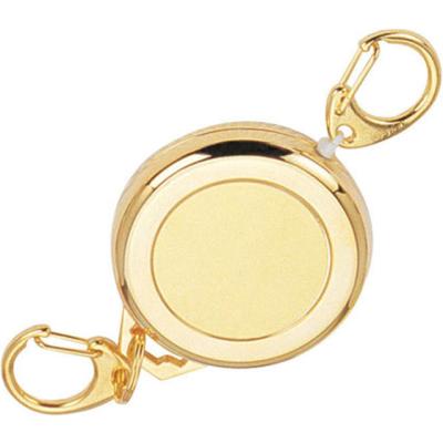 China RM-12G Metal Gold Retractable Badge Reel With Double Side Hook for sale