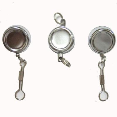 China Promotional iron RM 06 mini size yo-yo id metal badge reel with key chain for sale