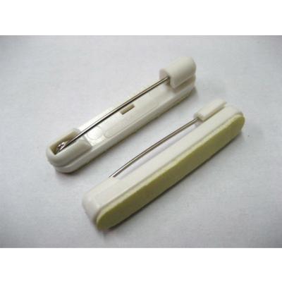 China School / Office Travel Tag Good Quality 37mm Metal / Plastic Safety Pin With Adhesive for sale