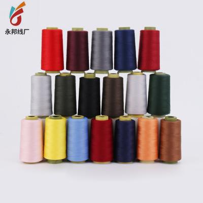 China Apparel Sewing Factory Supply No MOQ 40/2 5000yds Polyester Dyed 100% Spun Sewing Yarn Different Color For Machine Sewing Supplies for sale