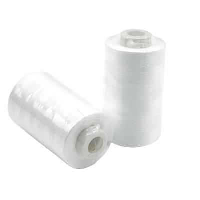 China Apparel Manufacturer Supply 5000y Spun Twist Seam 100% Polyester Sewing Thread Raw White for sale