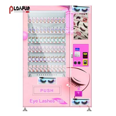 China American popular automatic touch screen credit card cash payment ODM and OEM custom one wick lipstick eyelash vending machine W800*D1230*H1950 for sale