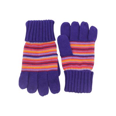 China Children's Sports Gloves/Kids Ski Gloves/Children's Skiing Gloves 2021 Cute Knitted Winter OEM Kids Cotton Blue Infant Girls Stripe Cute Gloves for sale