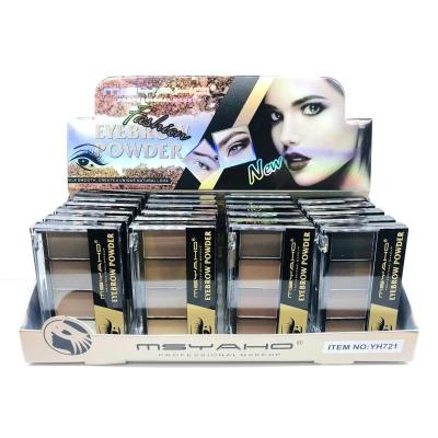 China MSYAO Waterproof 3 Colors Waterproof Makeup Dust Long Lasting Eyebrow Powder Kit Product for sale