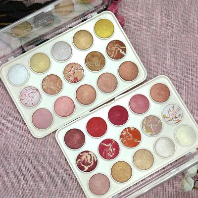 China MSYAHO 15-Color waterproof baking blush powder.with single box packing. High Dye Highlighter Bar Baking Powder for sale