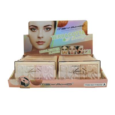 China MSYAHO Waterproof Hot Selling Highlighter Bar Baked Palette, high waterproof dye, durable and good quality highlighter palette. for sale