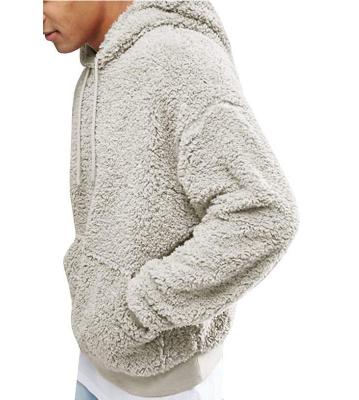 China 100% Solid Polyester Hoodies Sherpa Hip Hop Men Anti Shrink Logo Embroidery Men Hoodies Sweatshirts Custom Made for sale