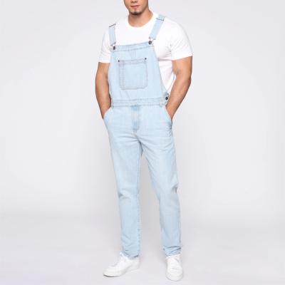 China Sustainable high quality OEM custom design slim long pants mens denim dumpsuits coveralls for sale